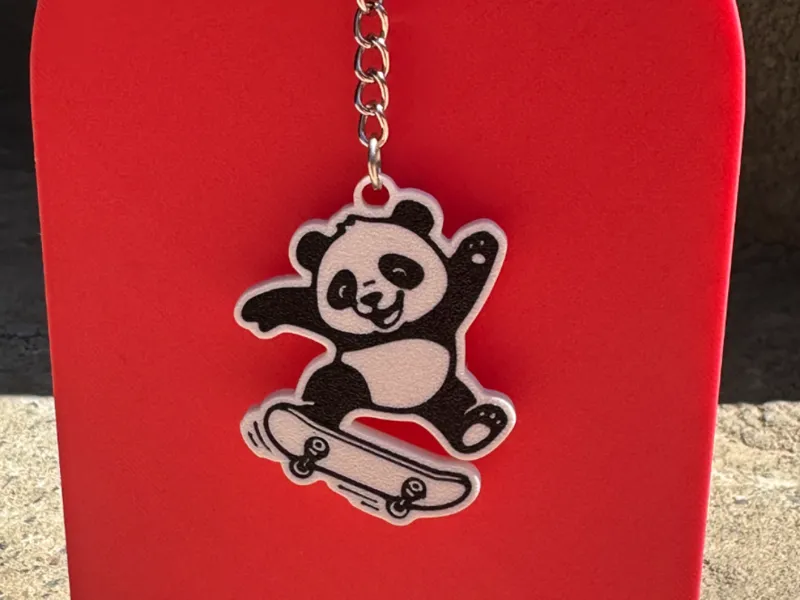 panda facedown  keychain