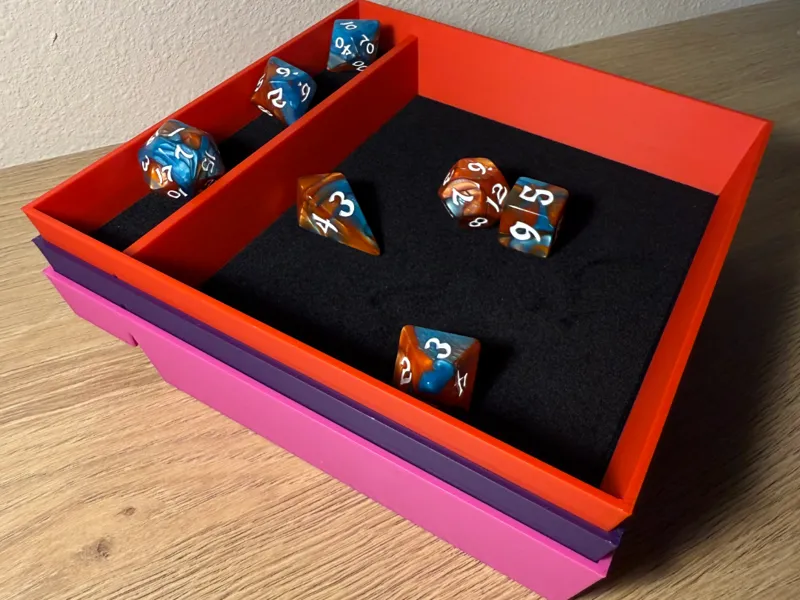 Stackable Dice Tray With Dice Holder