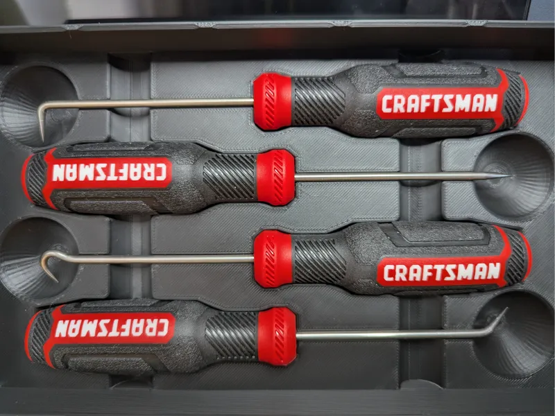 Gridfinity holder for the Craftsman 4-Pick set