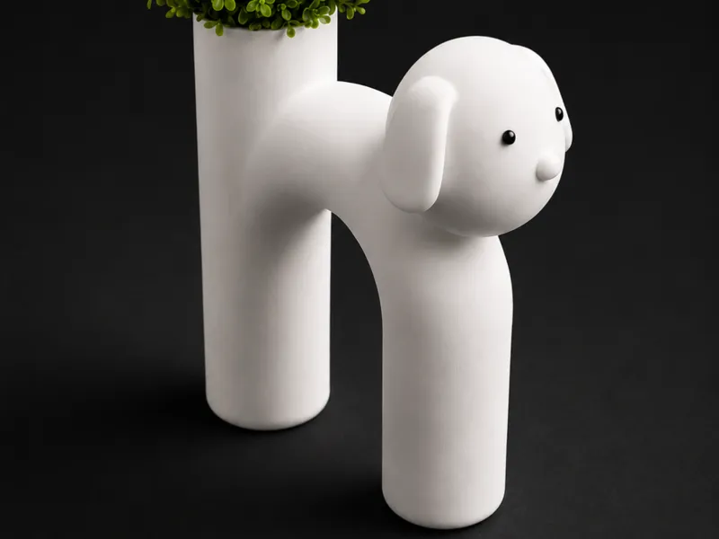 Dog Vase & Coin Holder