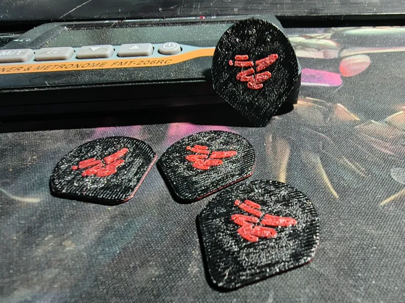 Bass guitar pick 1.0mm w or w/o ams