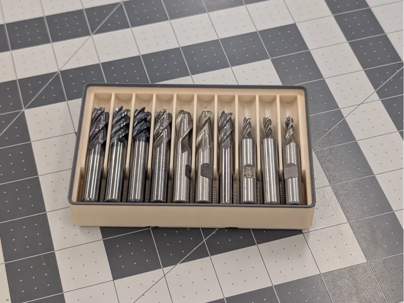 Gridfinity - 3/8" or 8/9mm End Mill Holder