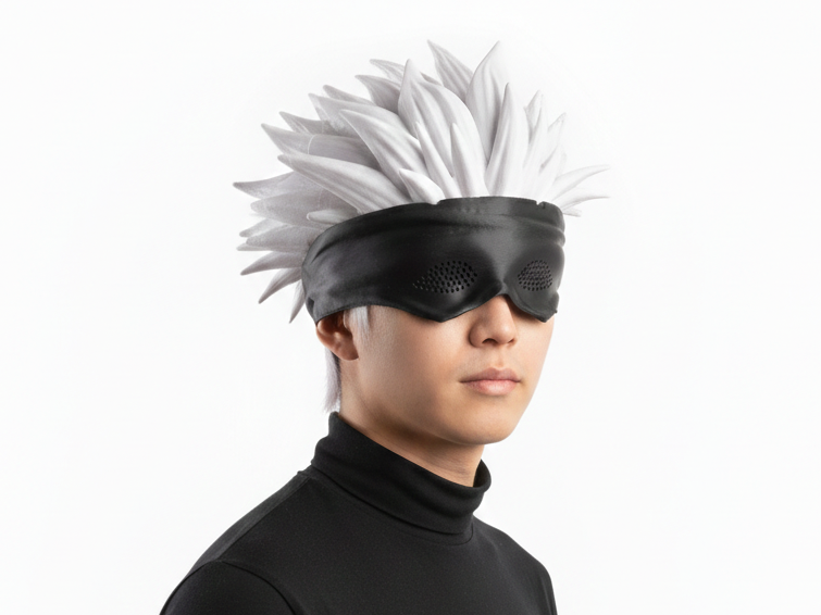 Gojo Saturo Eye Mask With Hair - jujutsu Kaisen