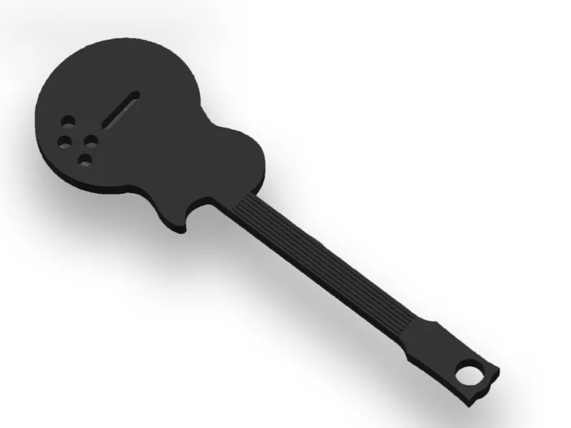 Shopping Cart Key Guitar Keychain