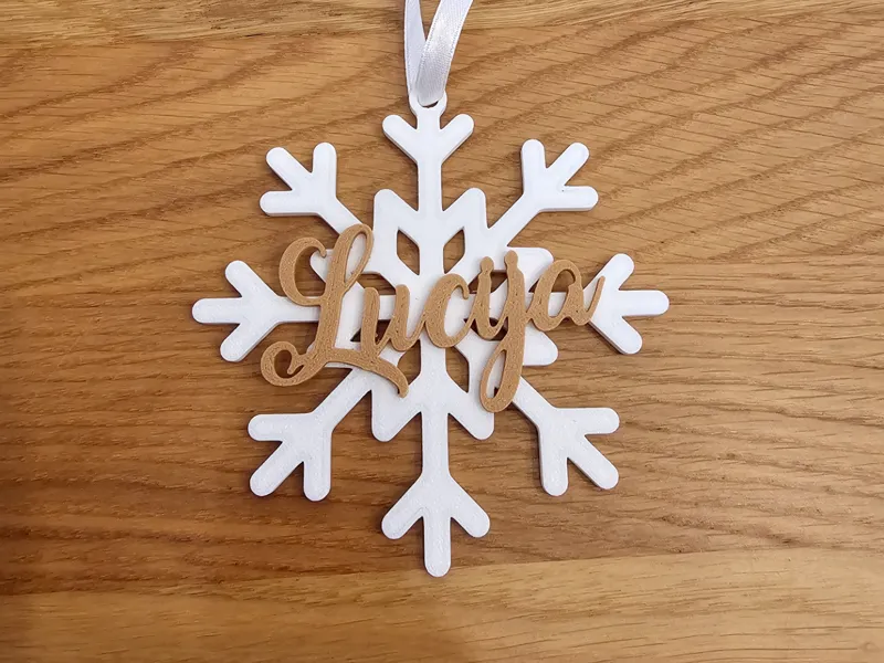 Personalized Snowflake Christmas Ornament