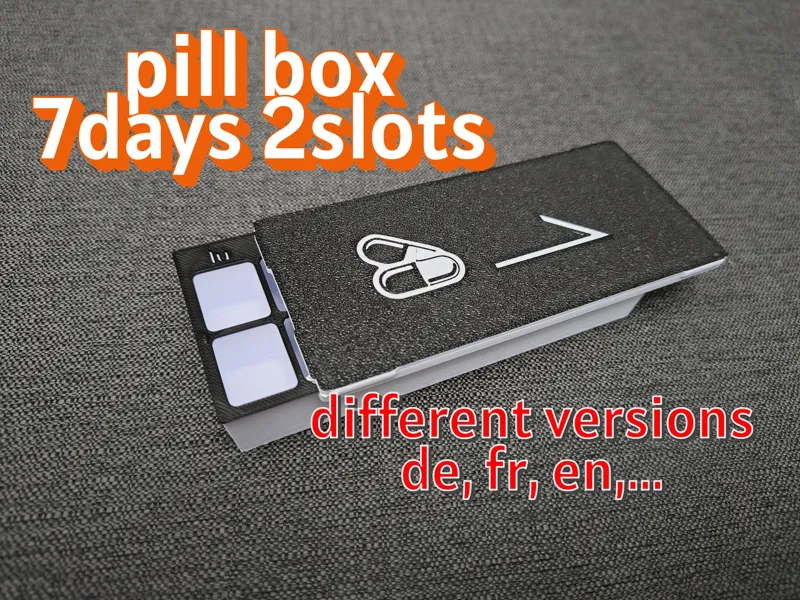 Pillenbox 7 Tage 2 Fächer 4 Sprachen de fr en esp
