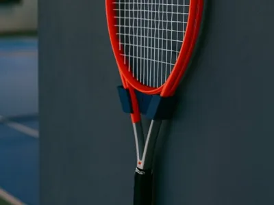 Tennis Racket Wall Mount with TPU Pads (NO AMS)