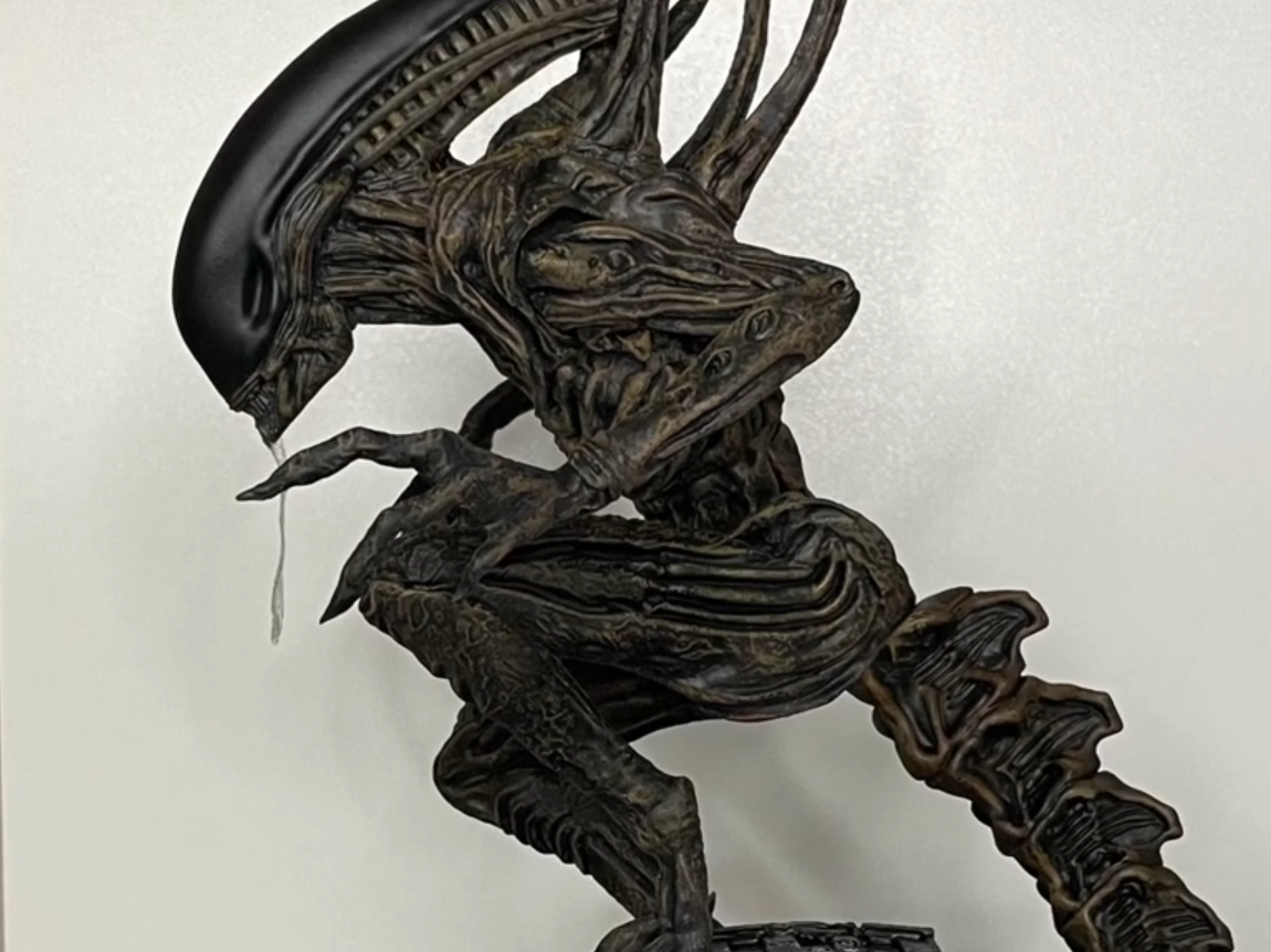 Alien Xenomorph with Hatched Eggs