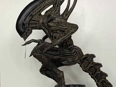 Alien Xenomorph with Hatched Eggs
