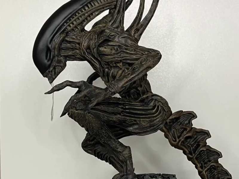Alien Xenomorph with Hatched Eggs