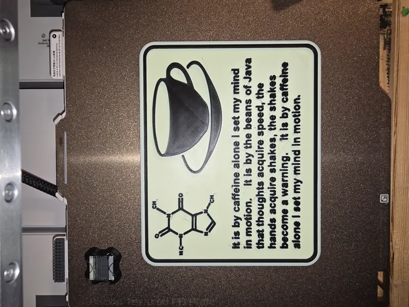 Coffee sign for bambu app