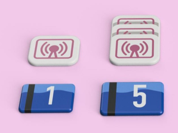 Galactic Cruise Boardgame Token