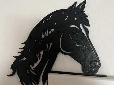 Horse Silhouette Door Frame Picture Left
