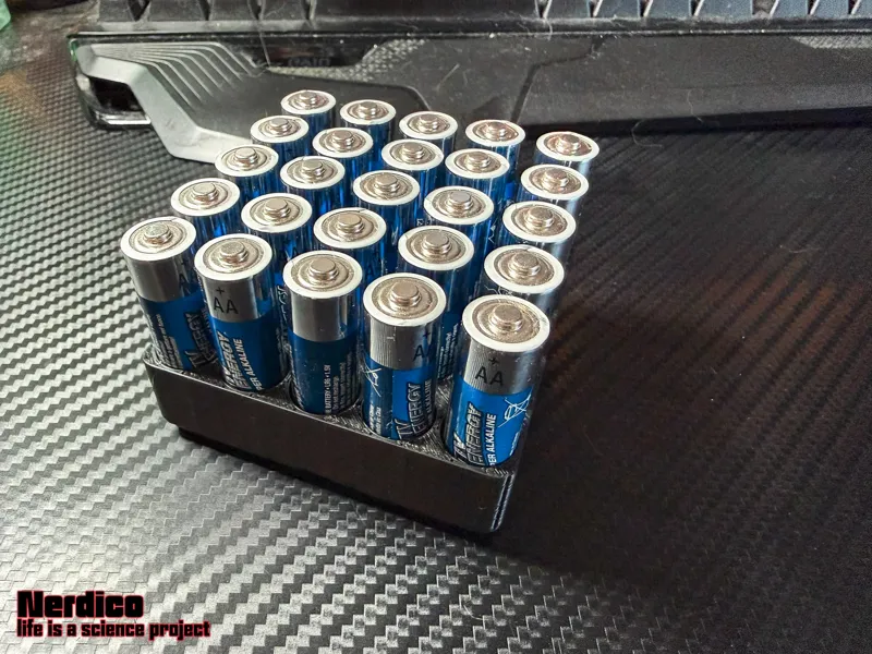 Gridfinity 2x2 Batteriehalter für AA