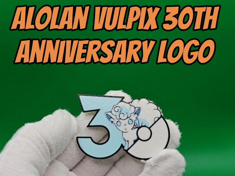 Alolan Vulpix 30th Anniversary - Keychain & Magnet