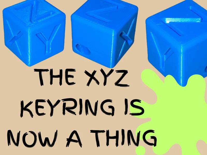 XYZ Cube Keyring