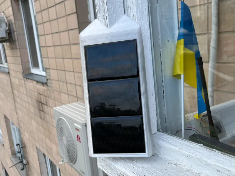 Corner mount for three 69x99 solar panels