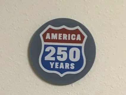 America 25o years Highway Sign