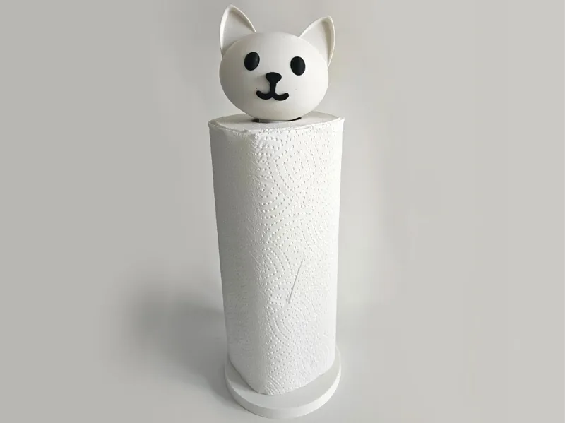Kitchen Roll Paper Holder Cat (no AMS, no Glue)