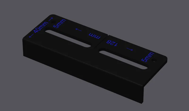 IKEA Bägganas Schablone / Template 128mm Handle