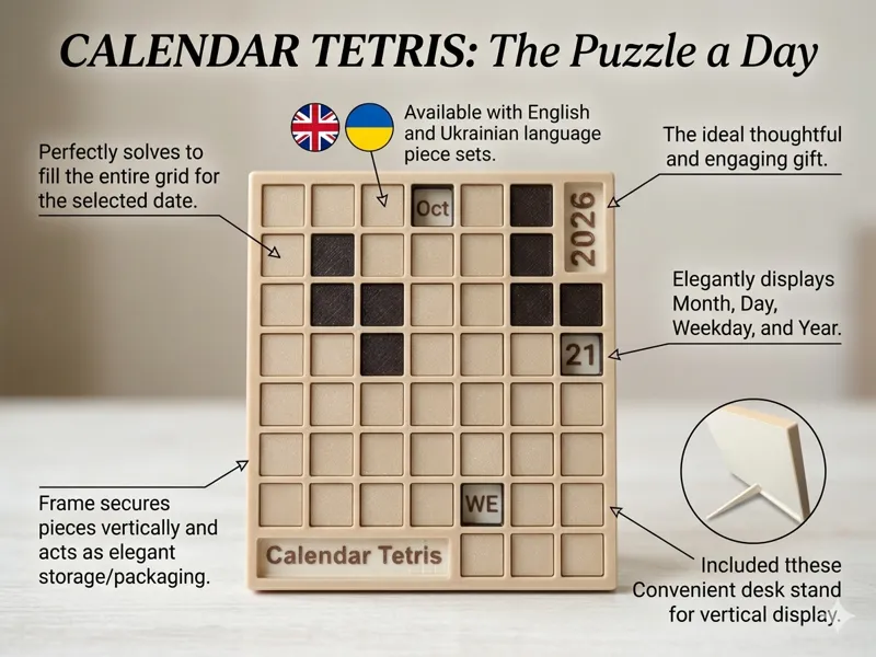 Calendar Tetris: A Daily Puzzle Challenge
