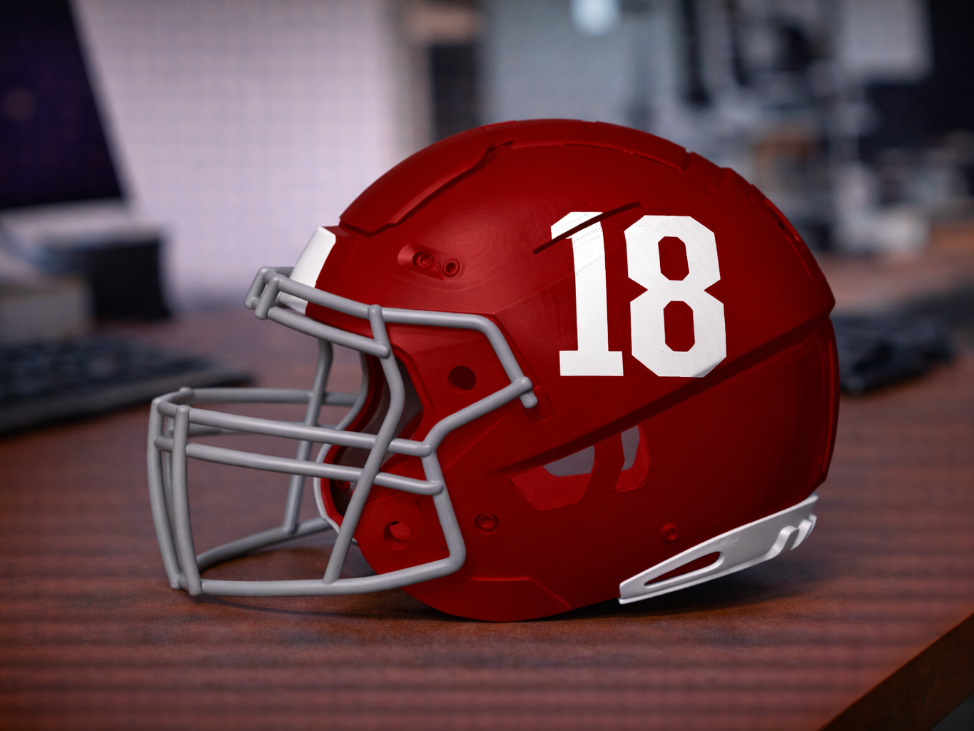 Alabama Crimson Tide Football Helmet - #18 Logo