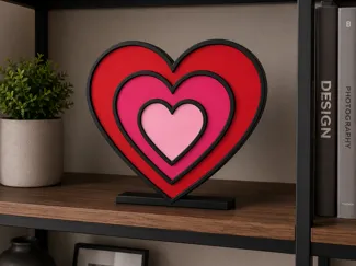 escultura de corazones 
