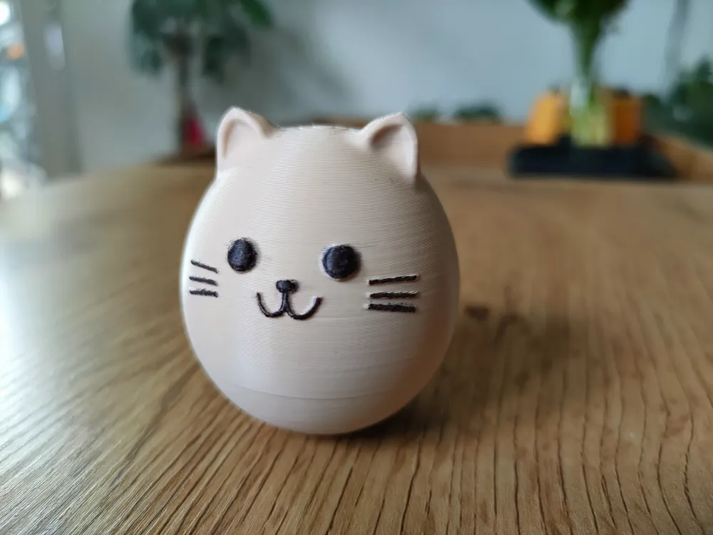 Cute Wobbly Cat (Roly Poly Cat) - Free 3D Print Model - MakerWorld
