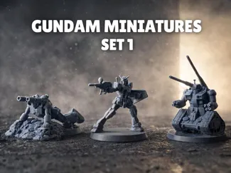 Gundam TCG Set 1 Miniatures - GCG FAN ART