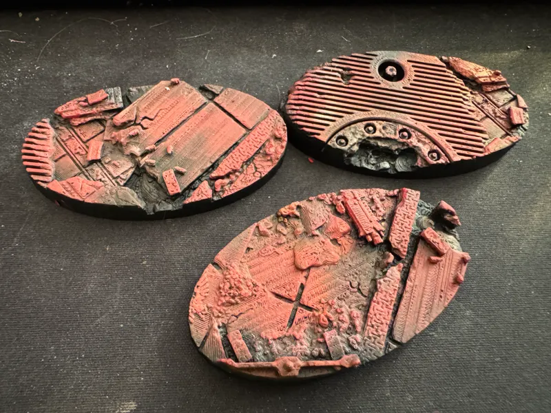 75mm tabletop oval base with terrain features