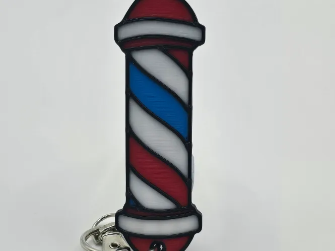 NFC Keychain Barber Pole
