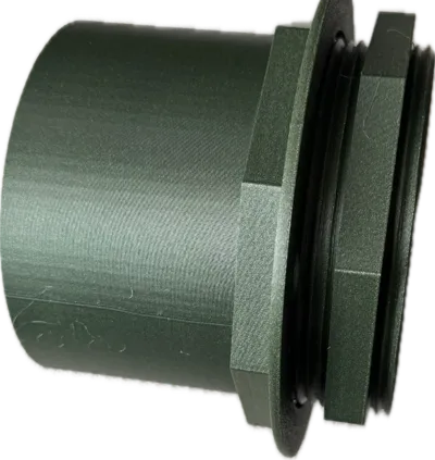 4 Inch male bulkhead fitting with nut and washer