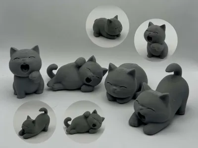 Sleepy Paws: Four Cute Cats