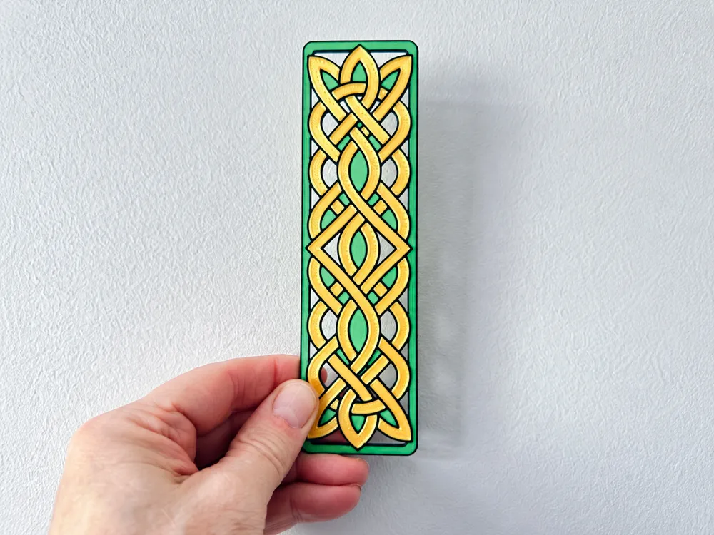 Celtic Knotwork Bookmark Irish Inspired Design - Free 3D Print Model ...
