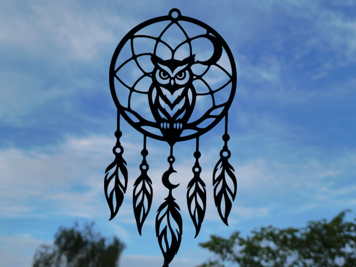 Mystic Owl Dreamcatcher 2D Wall Art