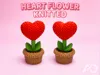 KNITTED HEART FLOWER