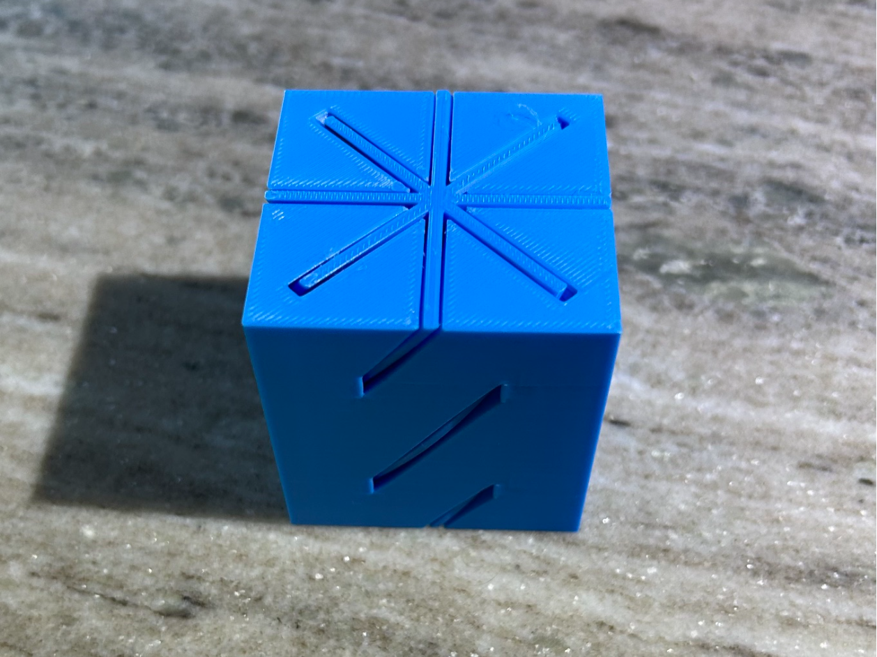Passthrough Spiral Fidget Cube