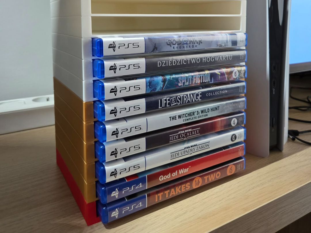 PS4/PS5/Blu-Ray box stackable tower V1