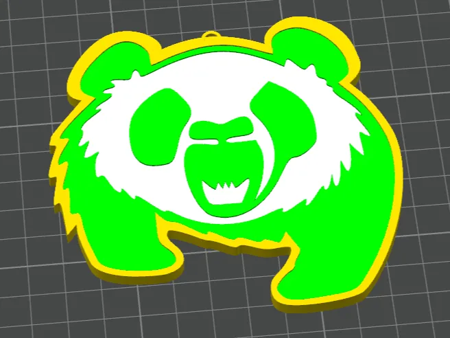 U of A Pandas Multicolor Logo Tag