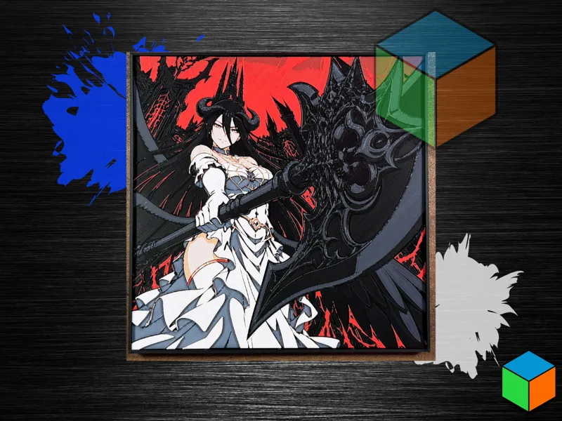 Albedo — Overlord HueForge Wall Art 