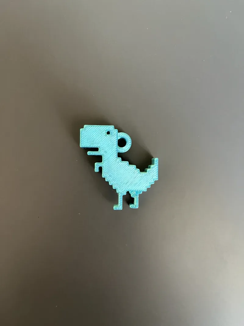 Google chrome dinosaur keychain