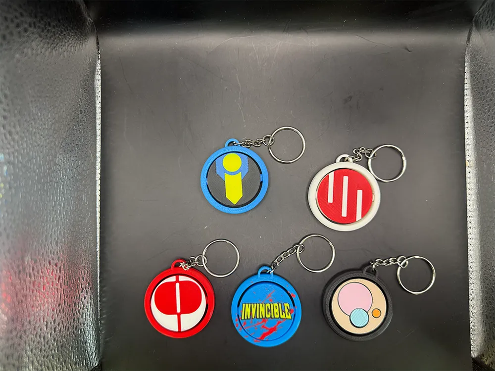 Invincible Show Spinning Keychain Pack - Logos - Free 3D Print Model ...