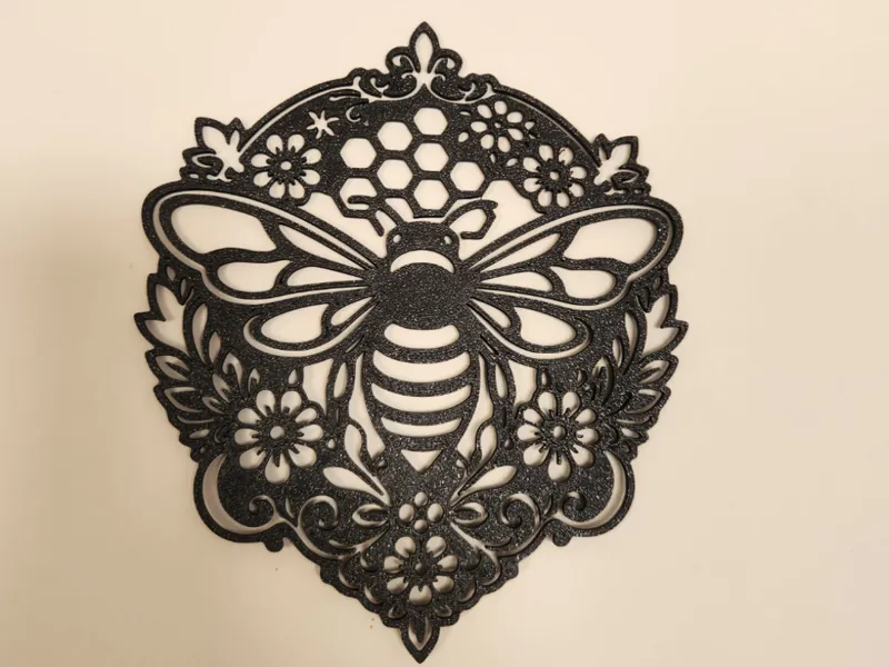 Décoration murale Abeille florale et nid d'abeille