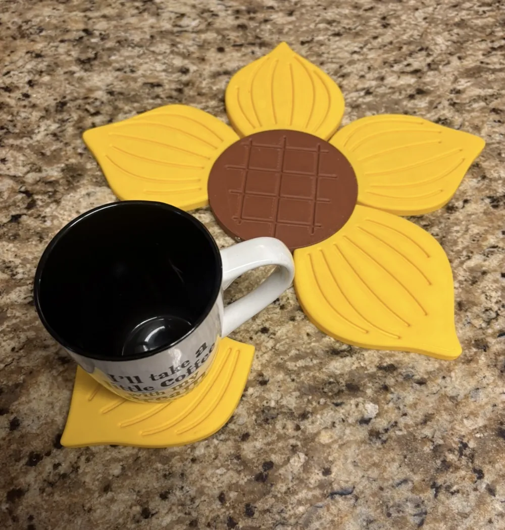 Sunflower Petal Coasters! - Free 3D Print Model - MakerWorld