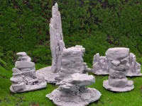 Set de pierres et rochers pour diorama et jeux de figurines — photo 2
