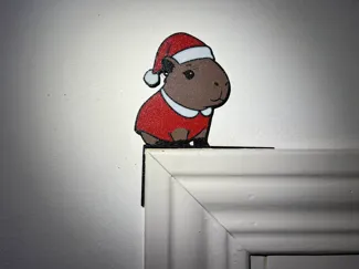 Capibara Christmas Door