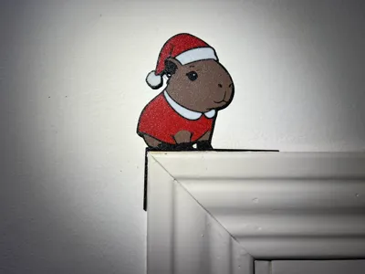 Capibara Christmas Door
