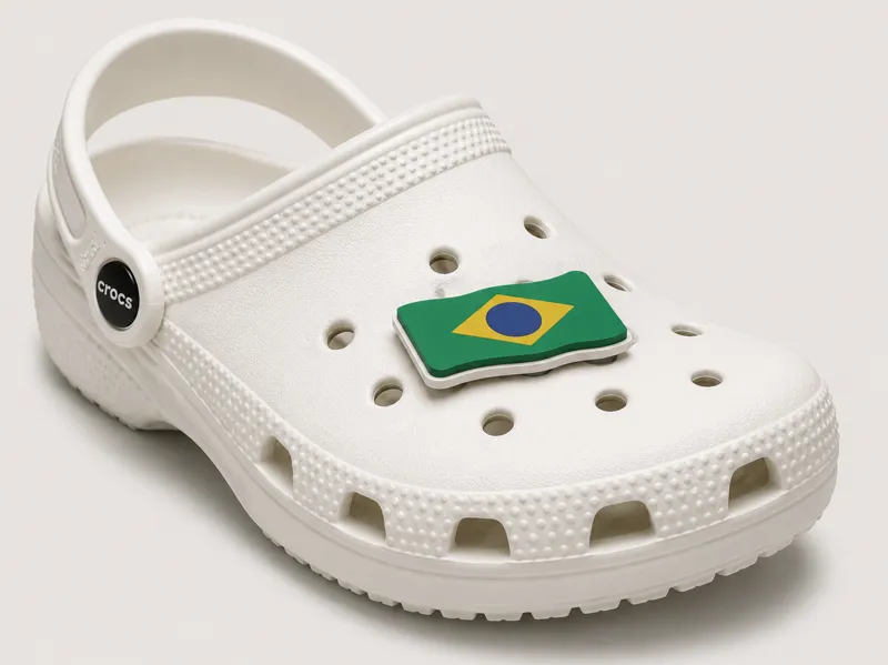 Brazil Flag Crocs Charm