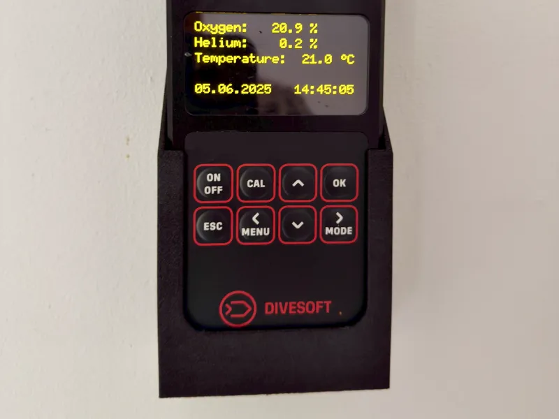 Divesoft Analyser He/O2 Wall Mount Bracket