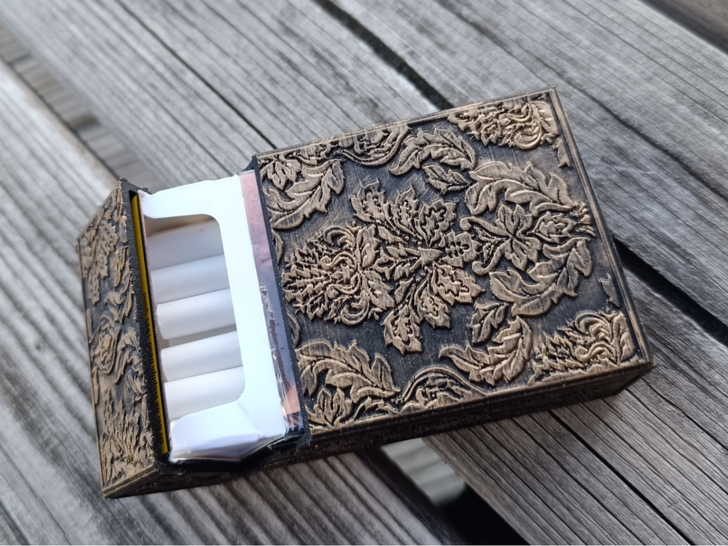 Vintage Victorian Cigarette Box - Custom Text